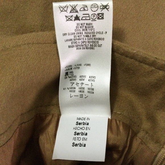 Red Valentino Wool Midi Tan Skirt Size 46 - Picture 8 of 10